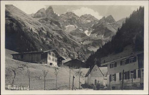 um 1930/40 Einödebach, Ansicht Bergdorf AKU1
