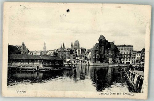 Danzig 1912 Langebrücke Krahntor