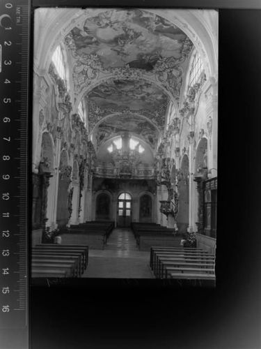 86989 W8924 Steingaden , Oberbay GLASNEGATIV Kirche