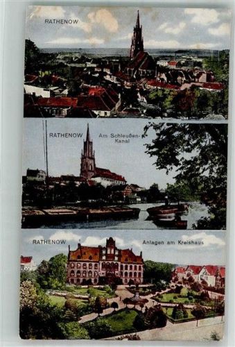 Rathenow Am Schleusen Kanal Am Kreishaus