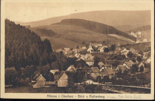 1914 Altenau i. Oberharz, Blick v. Rothenberg,Gustav Baumann