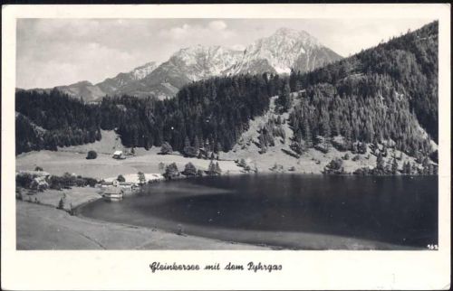 um 1930 Gasthaus Seebauer am Gleinkersee mit dem Pyhrgas, Ober-Österreich,Oth-Hochreiter