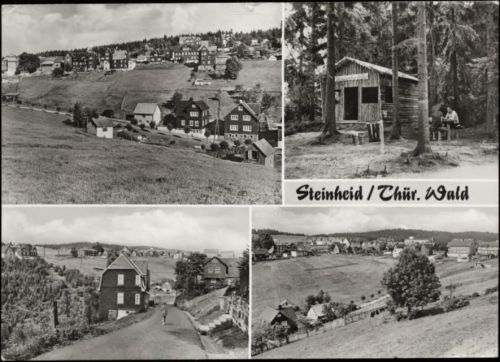 um 1980 Steinheid/Thür.Wald, Thüringen: Gesamtansicht, Landschaftpanorama, Steinheider Hütte, Foto-Ak Nr. 091104264,Auslese Bild Verlag AKU1