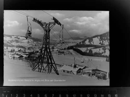 Steibis Sessellift, Wintersportplatz m. Blick auf Oberstaufen