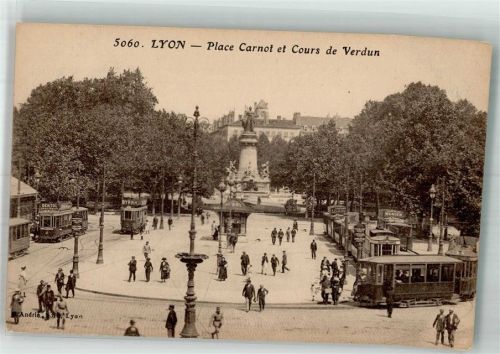 Lyon Denkmal Straßenbahn Place Carnot