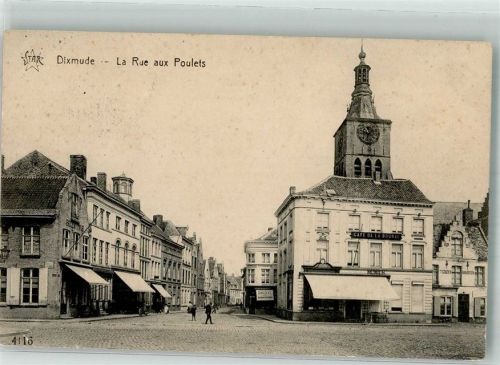 Dixmude Cafe La Rue aux Poulets Feldpost WK I 52. Res.Inf.Div.