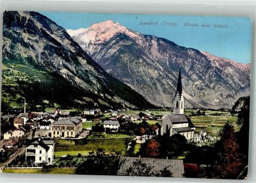 Landeck 1911 Kirche Schule