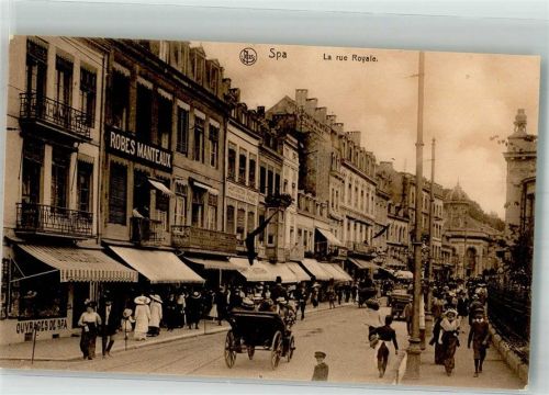 Spa 1915 Geschäft Kutsche La rue Royale Feldpost WK I KaiserMilitär-Gensungsheim