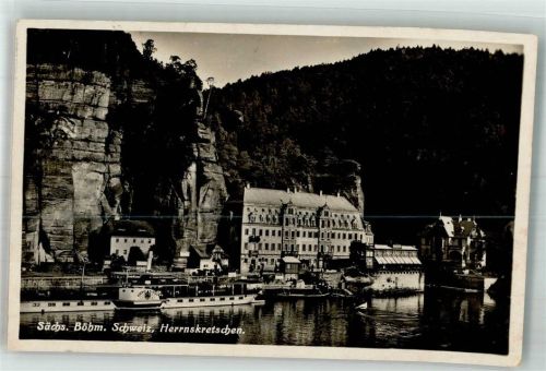 Hrensko 1929 Raddmapfer Hotel Böhmische Schweiz