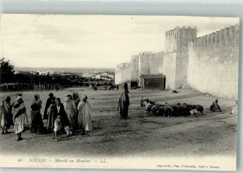 Sousse Marktszene Tracht Schafe