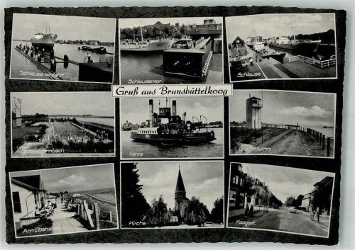 Brunsbüttelkoog Schleuseneinfahrt Schwimmbad Am Elbstrand Schleusentor Fähre Kirche Koogstraße Leuchtturm Verlag Lagerbauer & Co.