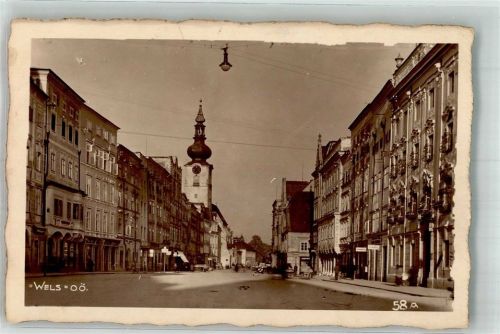 Wels 1931 Straße Kirche