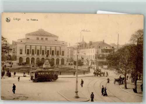 Liege Straßenbahn Denkmal Theater