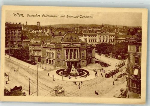 Wien Denkmal Raimund Straßenbahn Deutsches Volkstheater