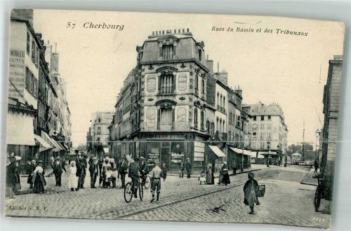 Cherbourg-Octeville 1914 Fahrrad Geschäft Rues du Bassin des Tribunaux Feldpost WK I