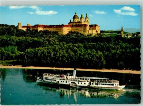 Melk Stift Dampfschiff Johann Strauss Binnenschiff Foto AK