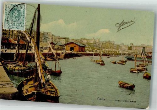 Cadiz 1910 HafenMarke bildseitig