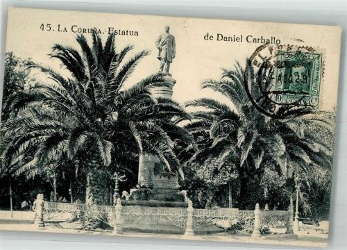 La Coruna 1928 Denkmal Daniel Carballo Marke bildseitig