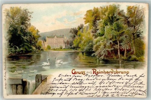 Reinhardsbrunn 1901 Lithographie