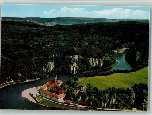 Weltenburg Luftaufnahme Kloster Weltenburg mit Donaudurchbruch