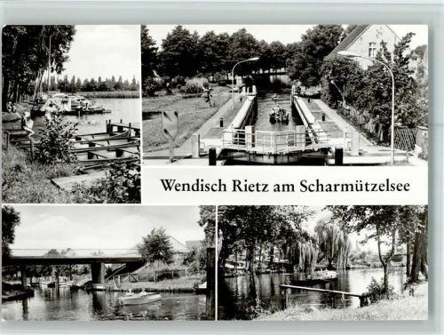 Wendisch Rietz Ortsansichten Schleuse Scharmützelsee 4-Bildaufnahme