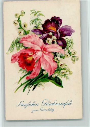 Maiglöckchen Blumenstrauß Stempel Nürnberg 1930