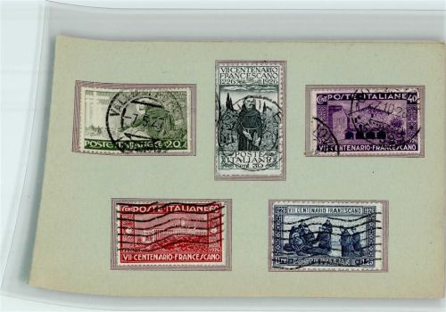 Souvenir de LÉxposition Missionaire Franziskaner Centenario Francescano Poste Italine -Aufnahme Scan verzogen