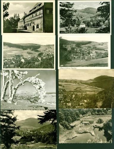 Geising Lot mit 14 AK, ca. 1940-1980; gute Erhaltung, wenige gelaufen