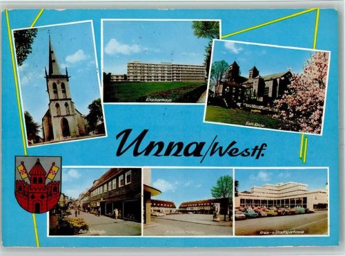 Unna Ev. Kirche Krankenhaus Kath. Kirche Bahnhofstraße Königsborn Marktplatz Sparkasse