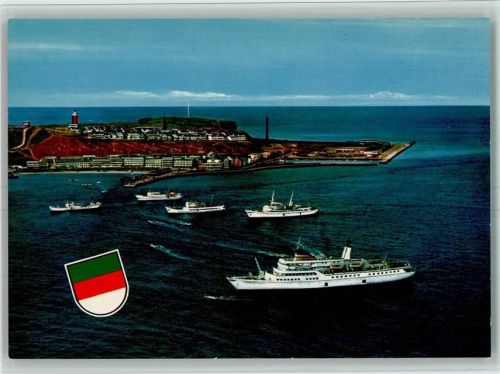 Helgoland Fliegeraufnahme Leuchtturm Seebäderschiff AKU2