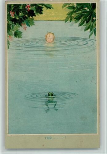 Frosch rettet ertrinkendes Baby Frosch
