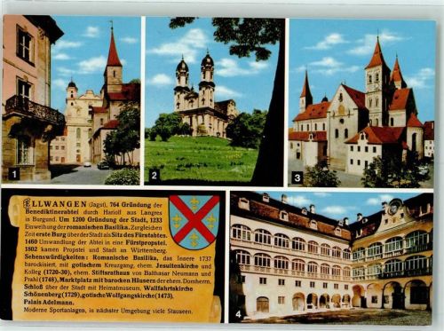 Ellwangen Basilika Ev. Stadtkirche und Landgericht Wallfahrtskirche Schönenberg Schloss mit Museum Chronik