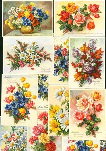 R. Engwicht Künstlerkarten Lot mit 13 AK, 1949-1951; gute Erhaltung, teils gelaufen