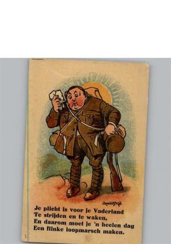 Soldat schwitzt in der Sonne