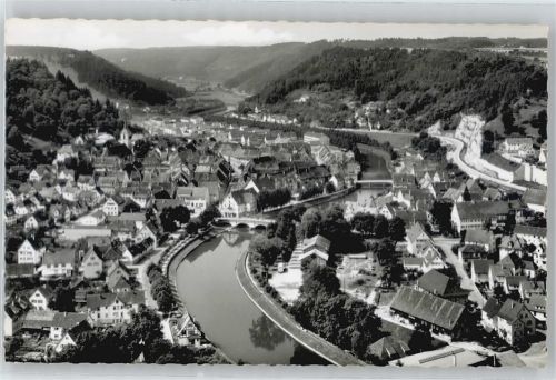 Sulz Fluss Brücke Berg Haus Baum