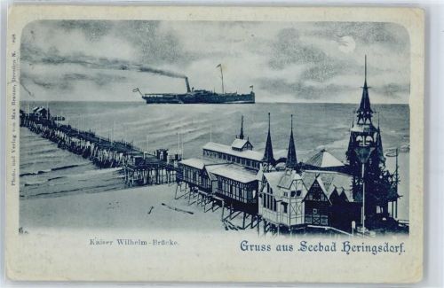 Seebad Heringsdorf Meer Brücke Schiff Strand