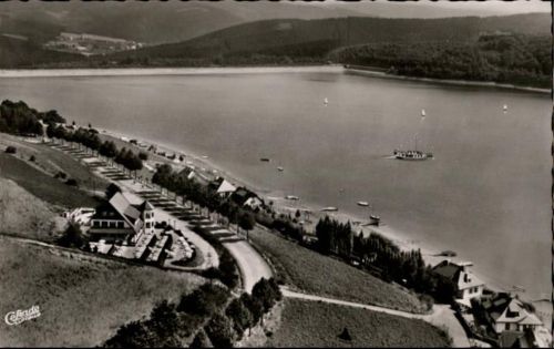 Langscheid Fliegeraufnahme, Turm-Café am Sorpesee