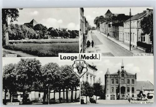 Laage Straße des Friedens, Rathaus, Blücherplatz