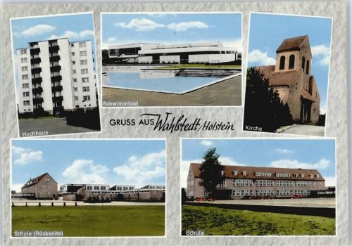 23812 W2362 Wahlstedt - Kirche Schwimmbad Schule