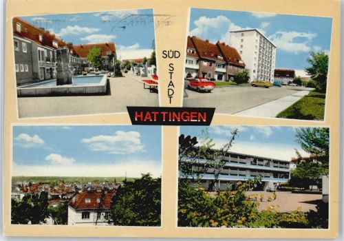 Hattingen Brunnen Auto Haus Baum Panorama