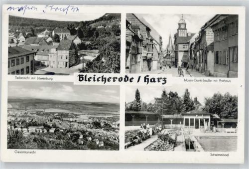 99752 O5502 Bleicherode - Löwenburg, Schwimmbad, Maxim-Gorki-Straße