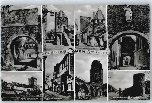 Zons Rheinstrasse Turm Schloss Tor Mühle