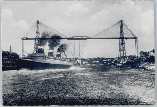 Nantes Fluss Schiff Brücke