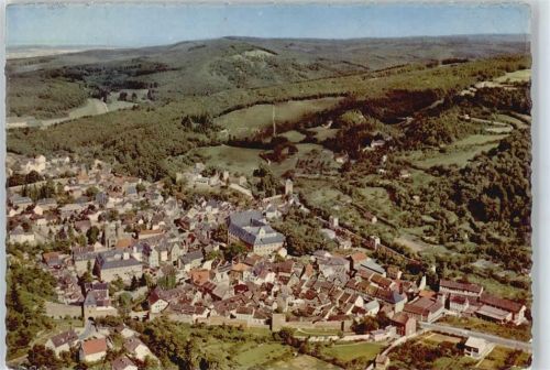 Bad Münstereifel Fliegeraufnahme Gesamtansicht Berg Feld Haus Baum