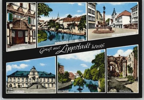 Lippstadt Fluss Brunnen Ruine Rathaus