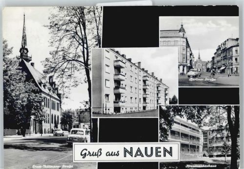 14641 O1550 Nauen , Havelland - Berliner Straße Krankenhaus Kirche