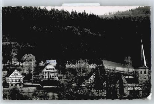Wiedenest Luftaufnahme, Fachwerkhäuser