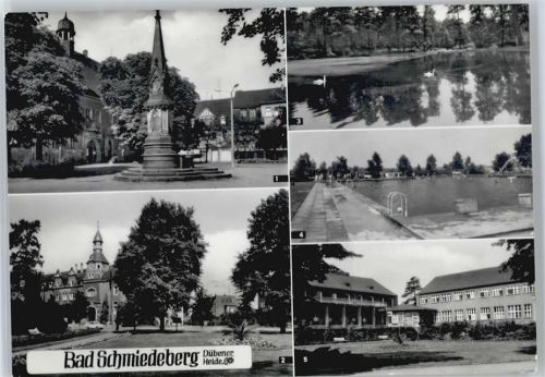 Bad Schmiedeberg Rathaus, Kurhaus, Schwanenteich, Schwimmbad, Eisenmoorbad