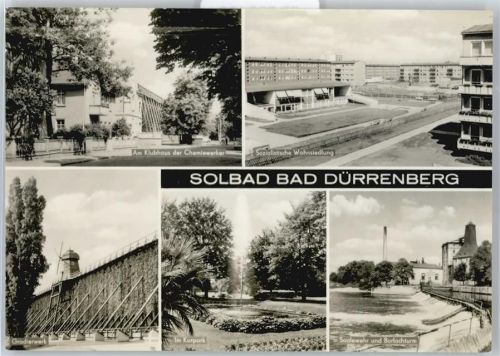Bad Dürrenberg Klubhaus der Chemiewerker, Gradierwerk, Kurpark, Saalewehr, Barlachturm