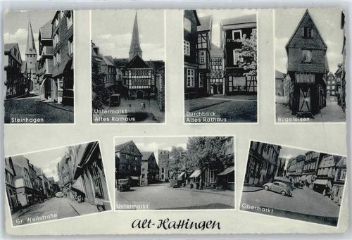 Hattingen Markt, Rathaus, Bügeleisen, Große Weilstraße